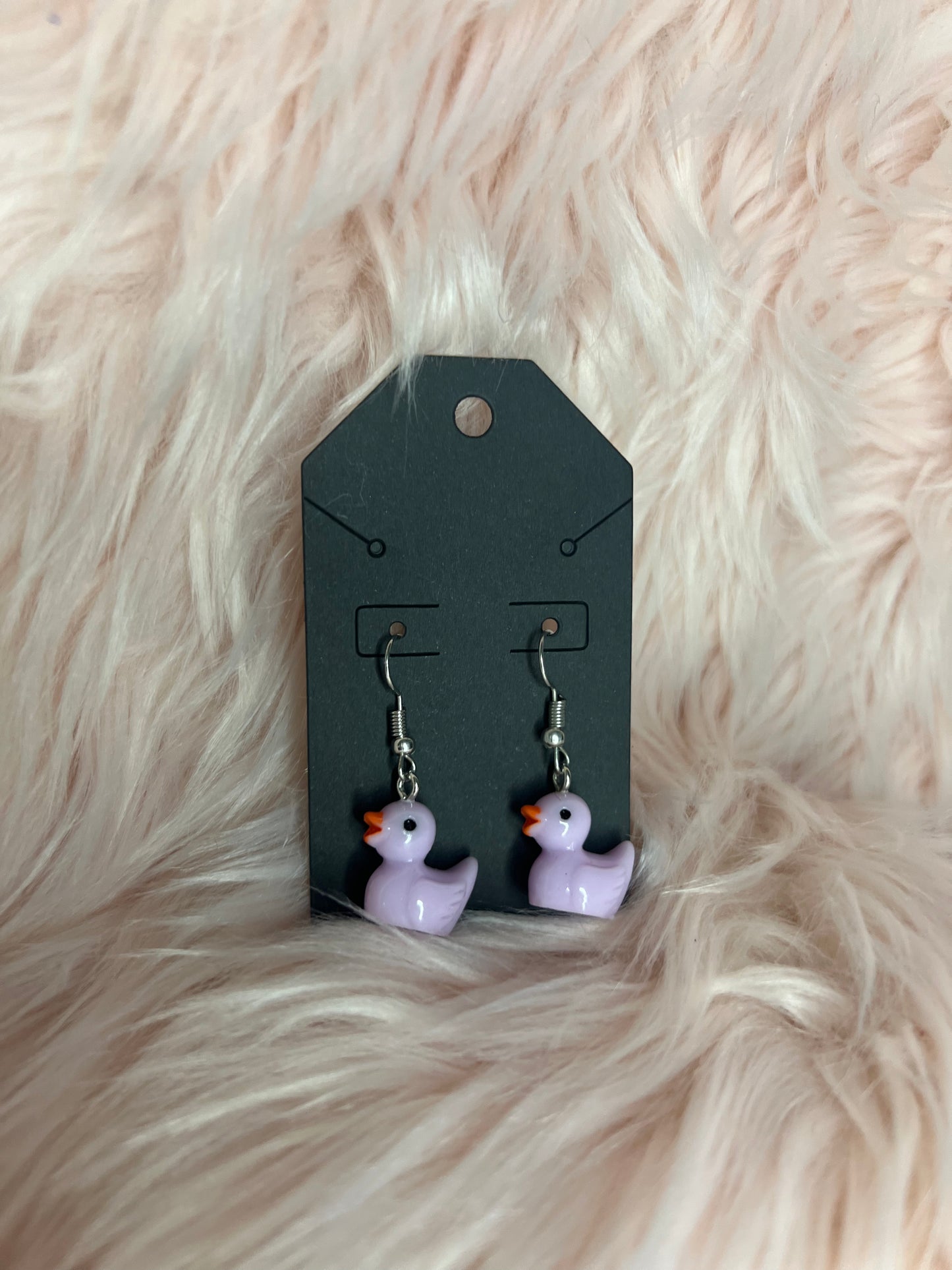 Purple Duck Earrings