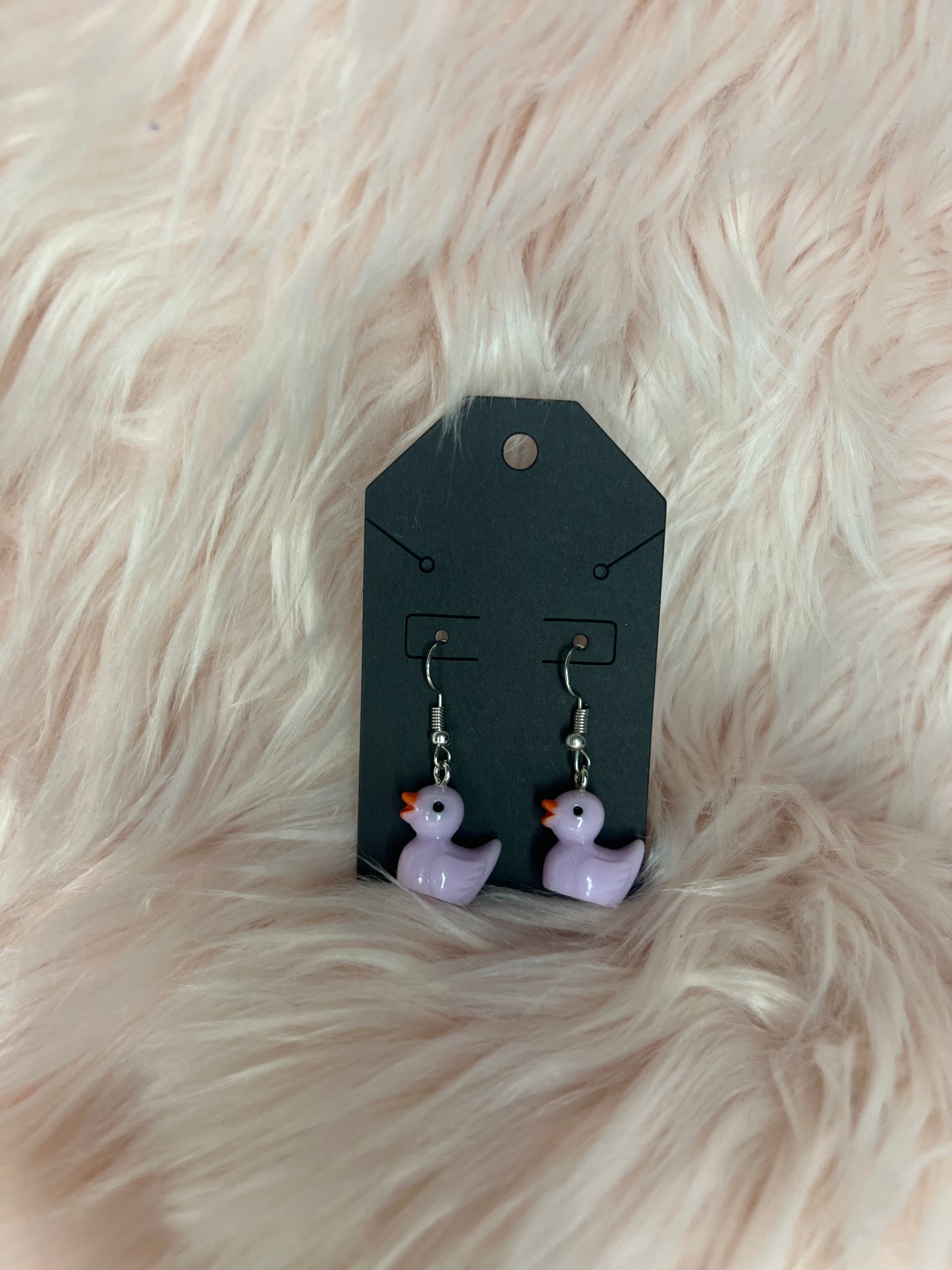Purple Duck Earrings