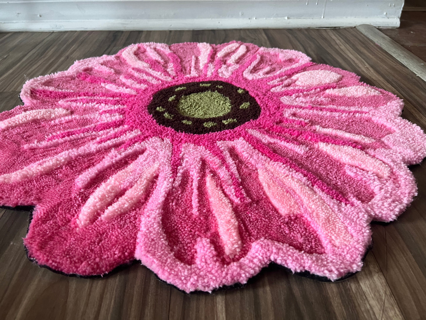 Pink Sunflower Rug